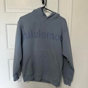 Lululemon blue spell out hoodie